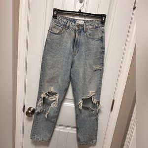 Zara Ripped, Denim, Distressed Jeans Size 4 High-Waisted